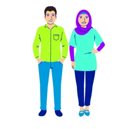 Man en vrouw van middelbare leeftijd illustratie